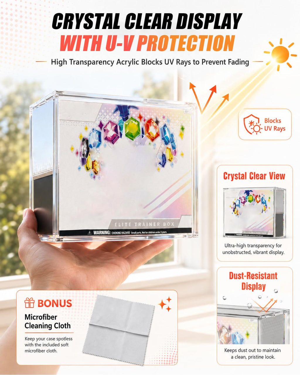 Acrylic ETB Protector Case 3 Pack S4888
