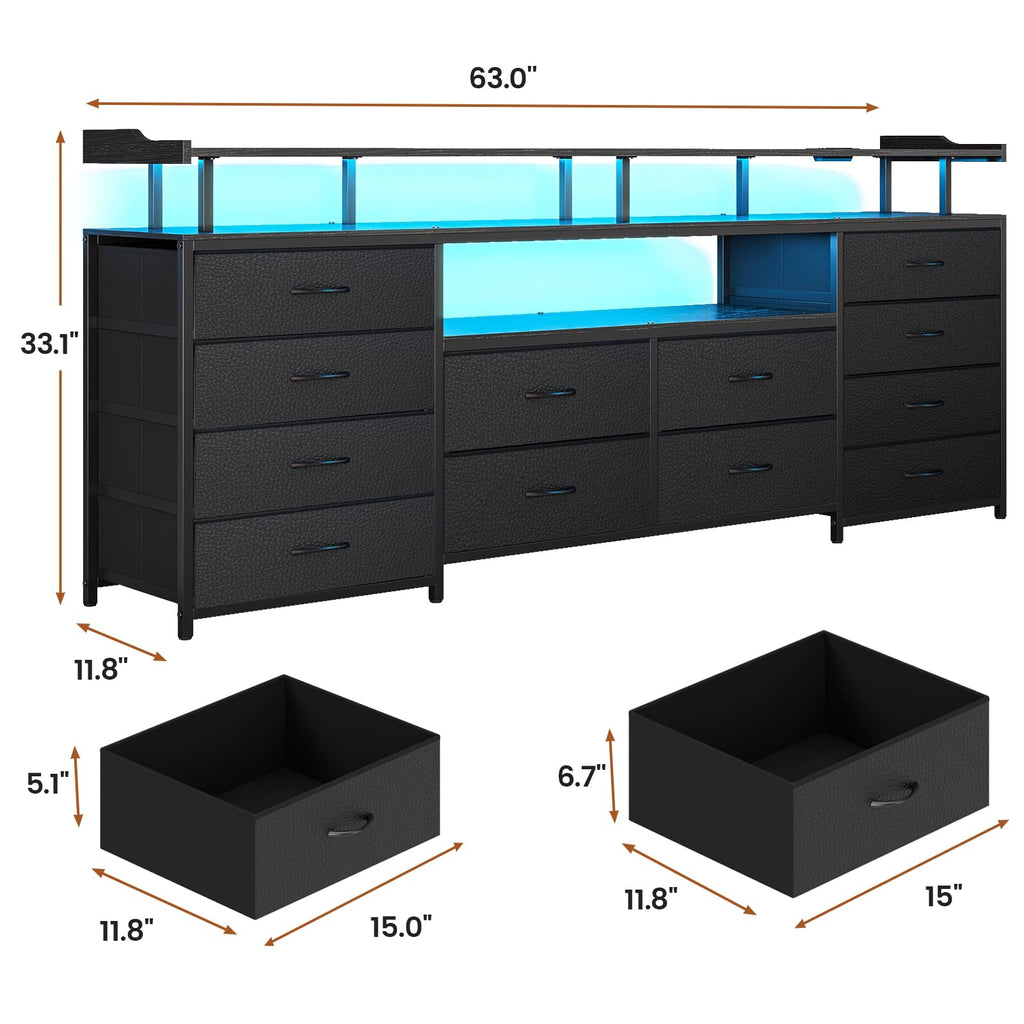 12 Drawers TV Stand Dresser O69476