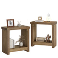 Brown Set of 2 End Tables with Storage Shelves C399756