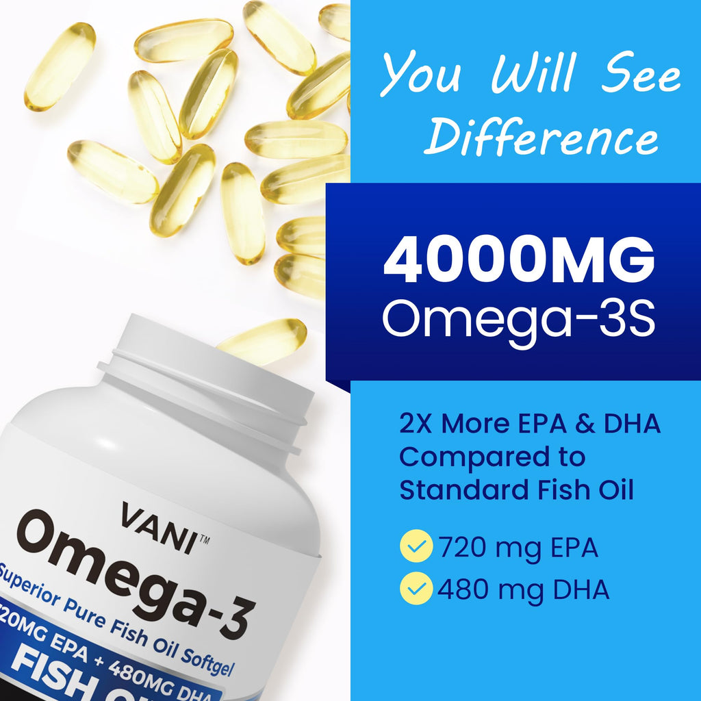 Omega 3 Fish Oil 4000mg 180 Softgels EPA & DHA H198480