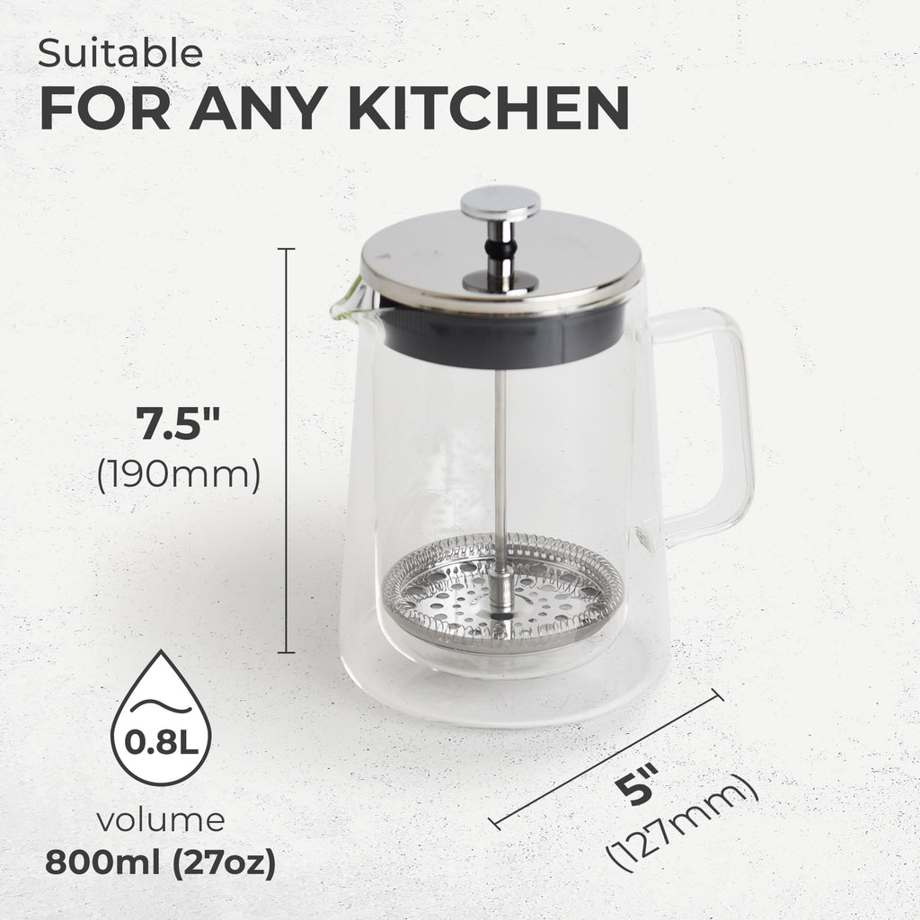 Glass French Press Coffee Maker 27oz V92464