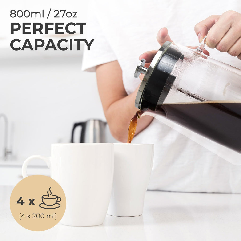 Glass French Press Coffee Maker 27oz V92464