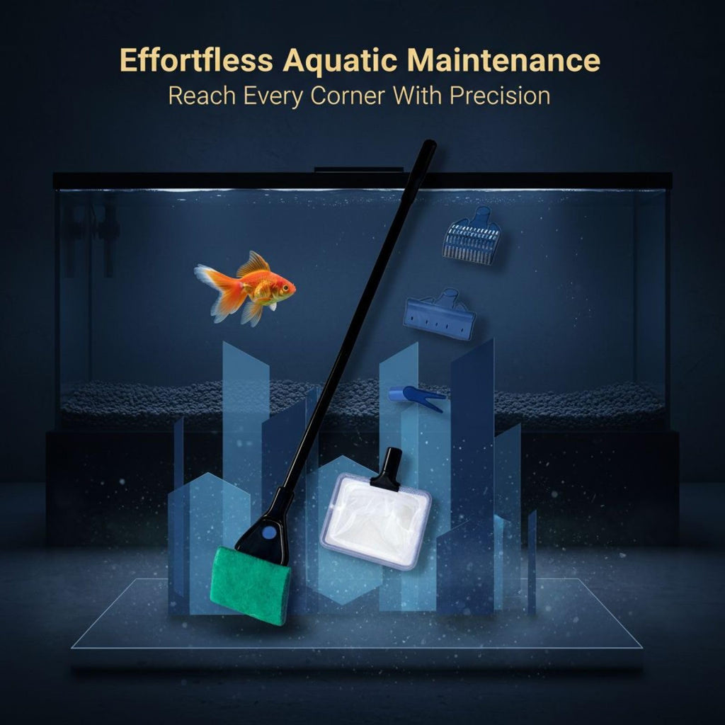 Aquarium Cleaning Kit 5 in 1 Extendable Fish Tank Cleaning Tool H30800