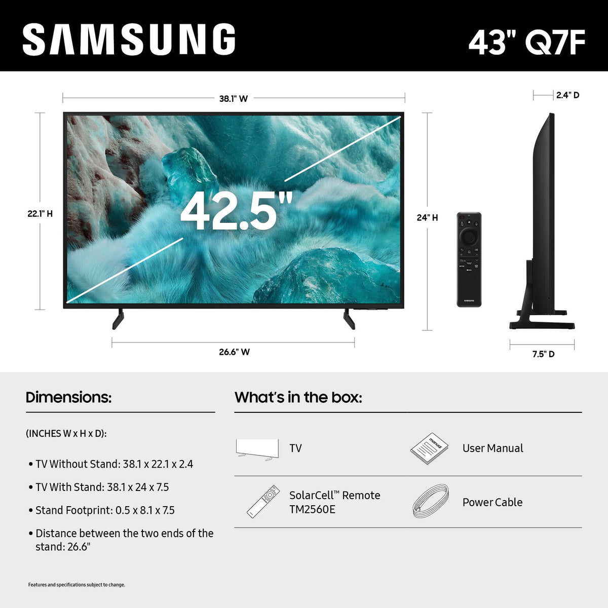 43 Inch QLED 4K Smart TV Q73175