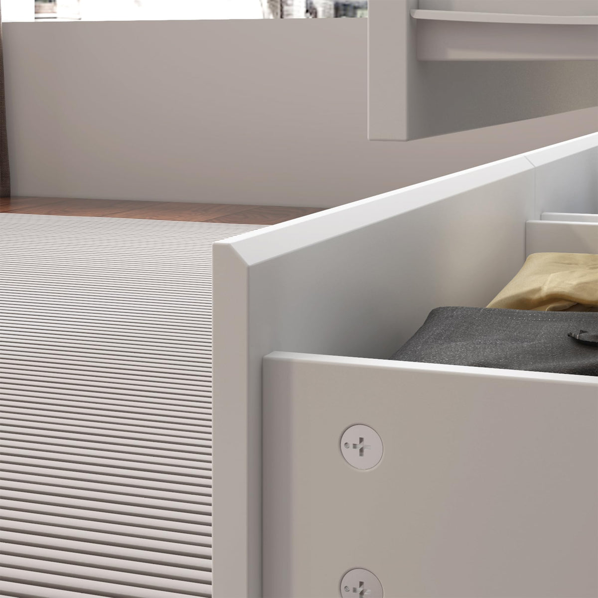 White 9 Drawer Wood Dresser R729