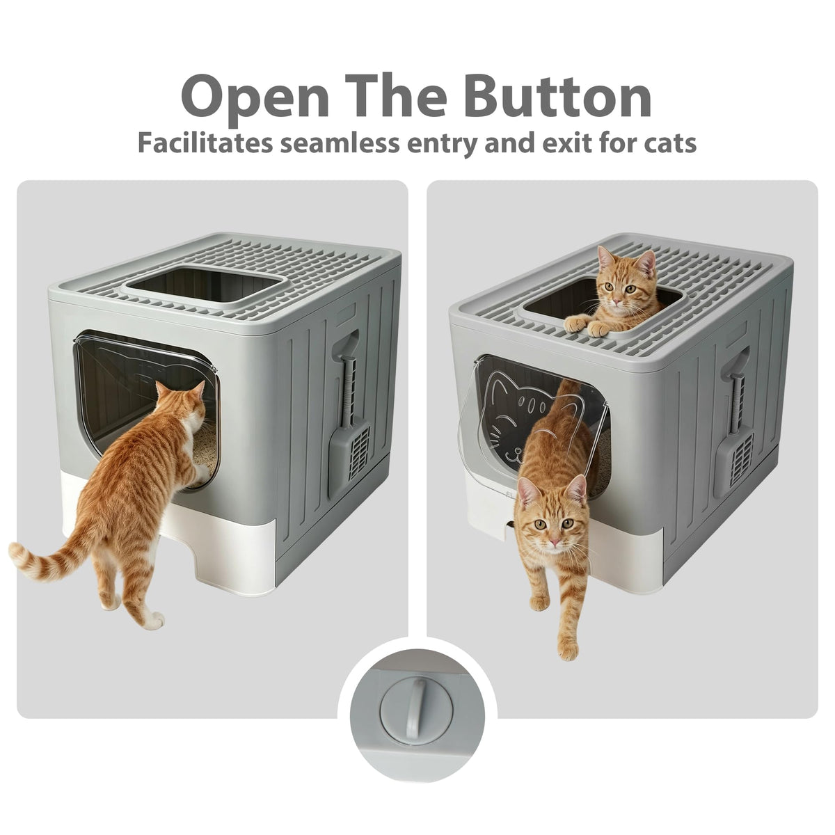 Stainless Steel Cat Litter Box with Lid L20362