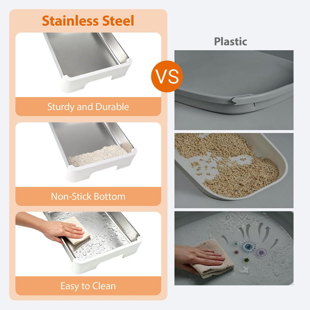 Stainless Steel Cat Litter Box with Lid L20362