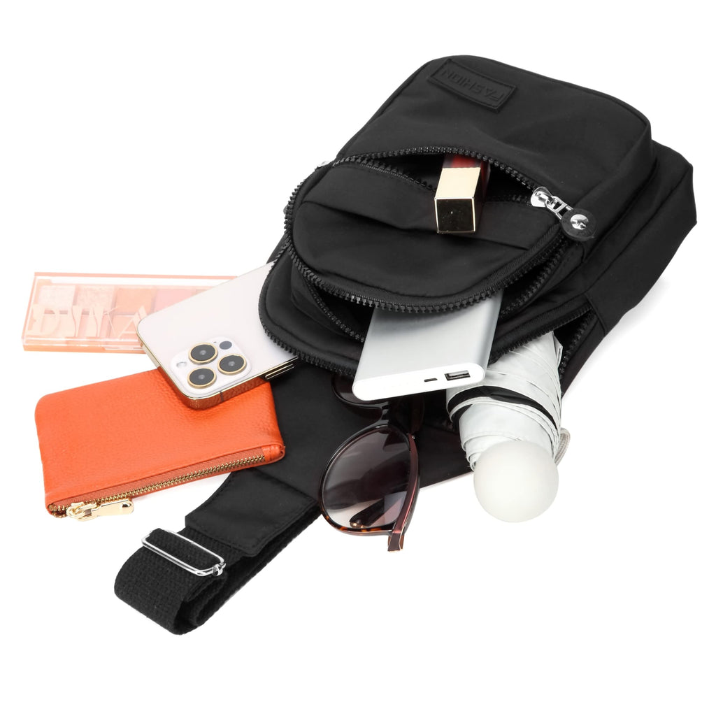 Small Black Sling Crossbody Bag P416511