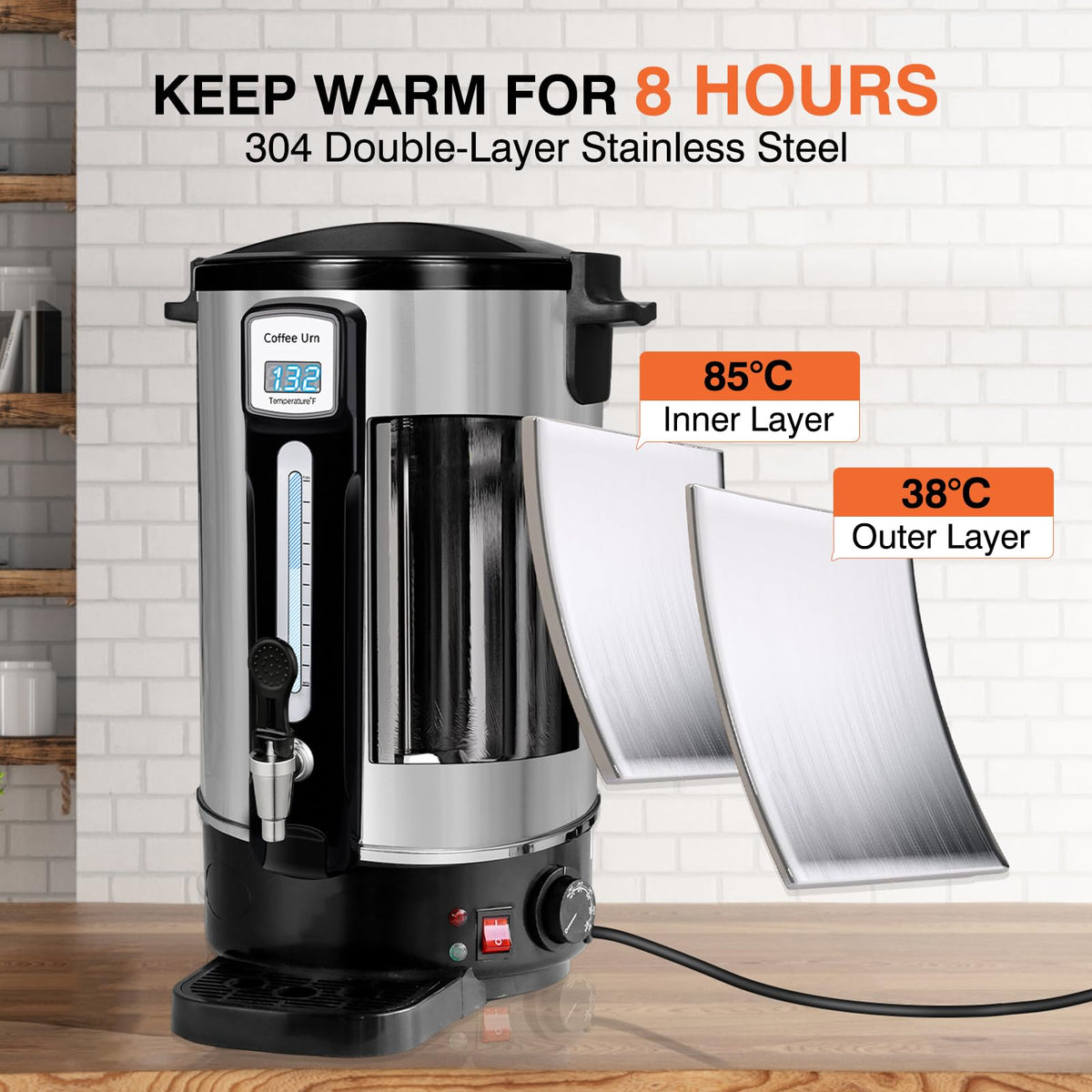 50 Cup Stainless Steel Coffee Urn S2555