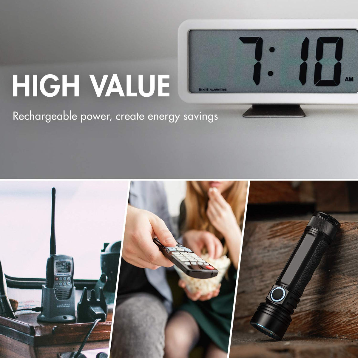 1.2V Rechargeable NiMH AA AAA C and D Battery Combo X441498
