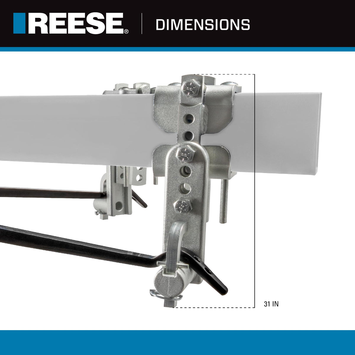 Weight Distribution Hitch with Active Sway Control, 10,000 lbs. Capacity, Black S8729