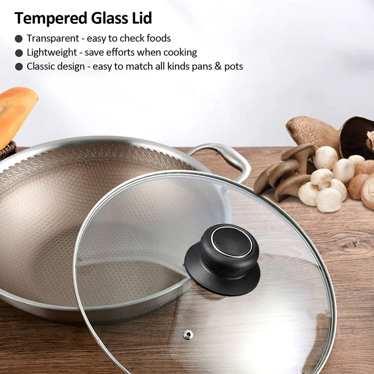 12 Inch Tempered Glass Pan Lid W23224