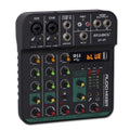 4 Channel Audio Mixer with USB BT 48V Phantom Power Q354