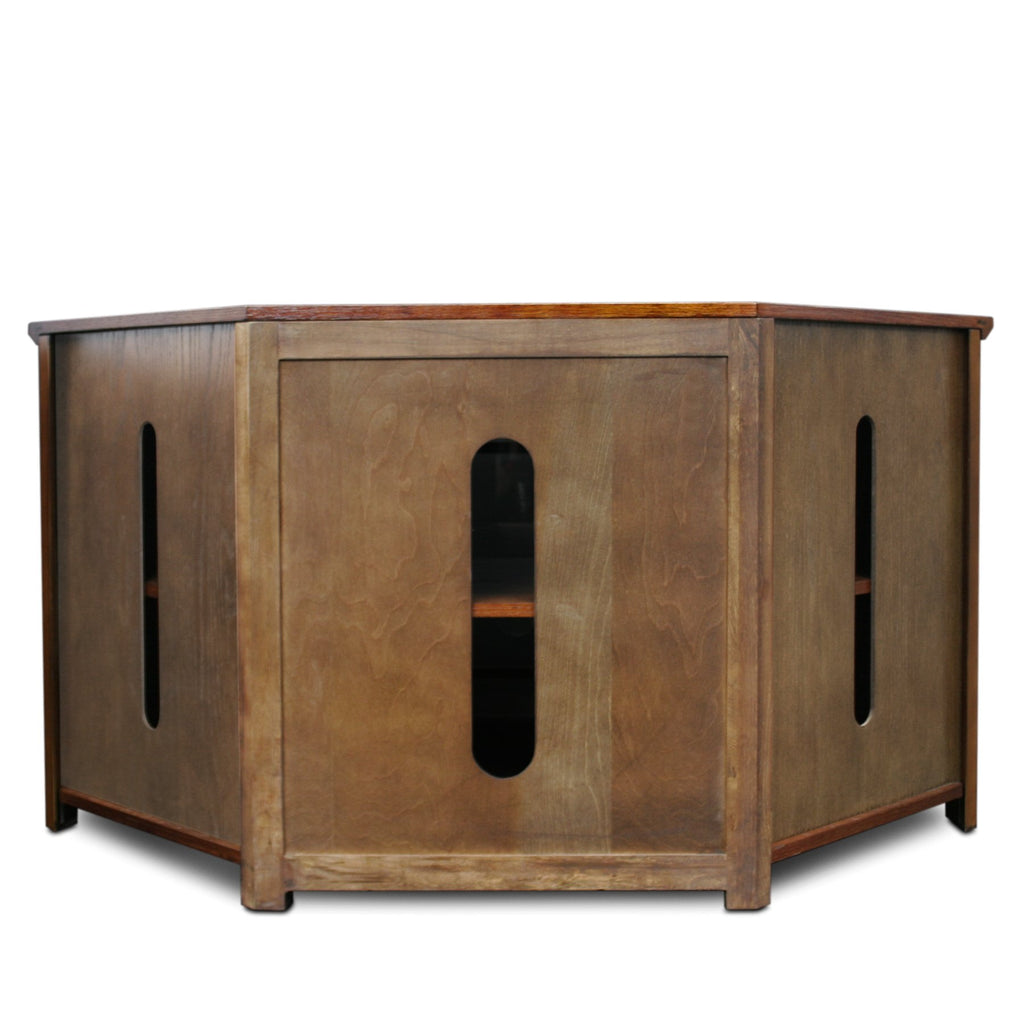 Mission Oak Corner TV Stand J650