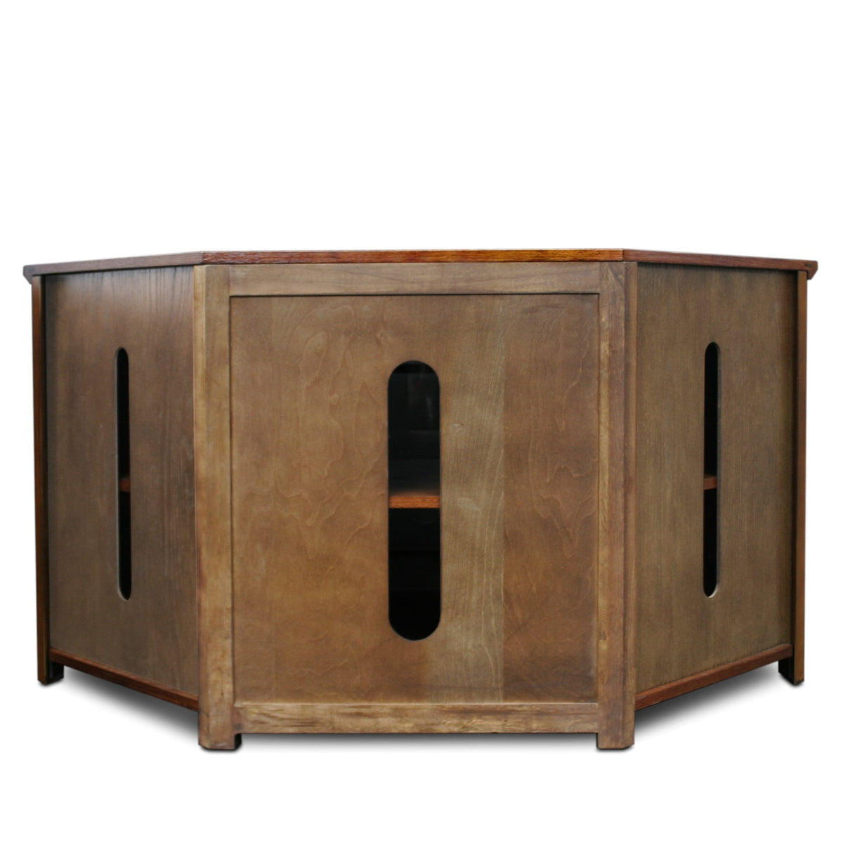 Mission Oak Corner TV Stand J650