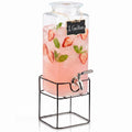 Glass Drink Dispenser with Stand 1 Gallon U336553