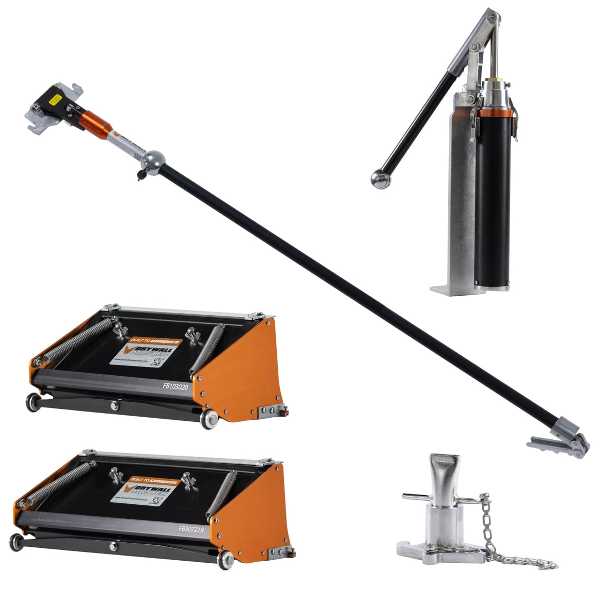 10" & 12" High Capacity Flat Box Set with Pump, Filler, and 42" 180 Sure-Stop Handle C882