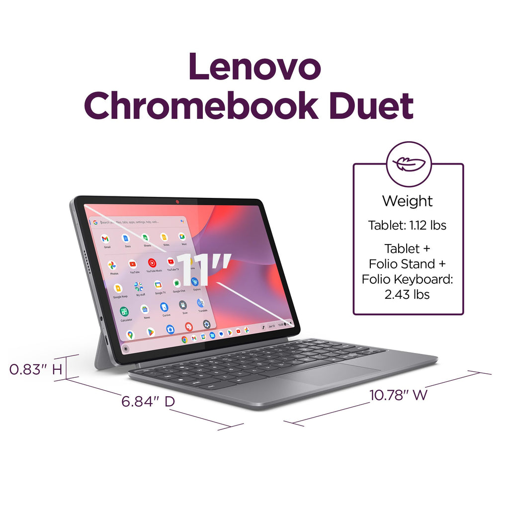 Convertible Laptop ChromeOS 10.95" WUXGA IPS Touch Display 4GB Memory 64GB Storage Luna Grey R27815