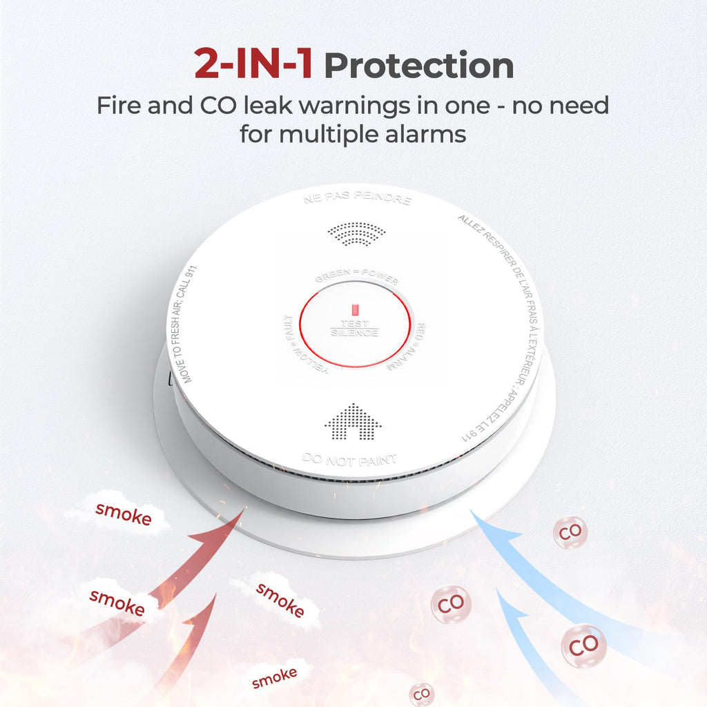 Smoke and Carbon Monoxide Detector Combo 1 Pack I158