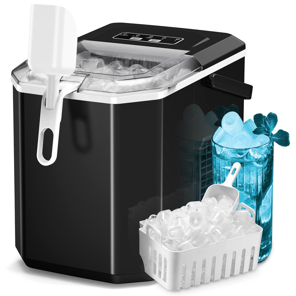 Black 26Lbs/24H Countertop Ice Maker O167357