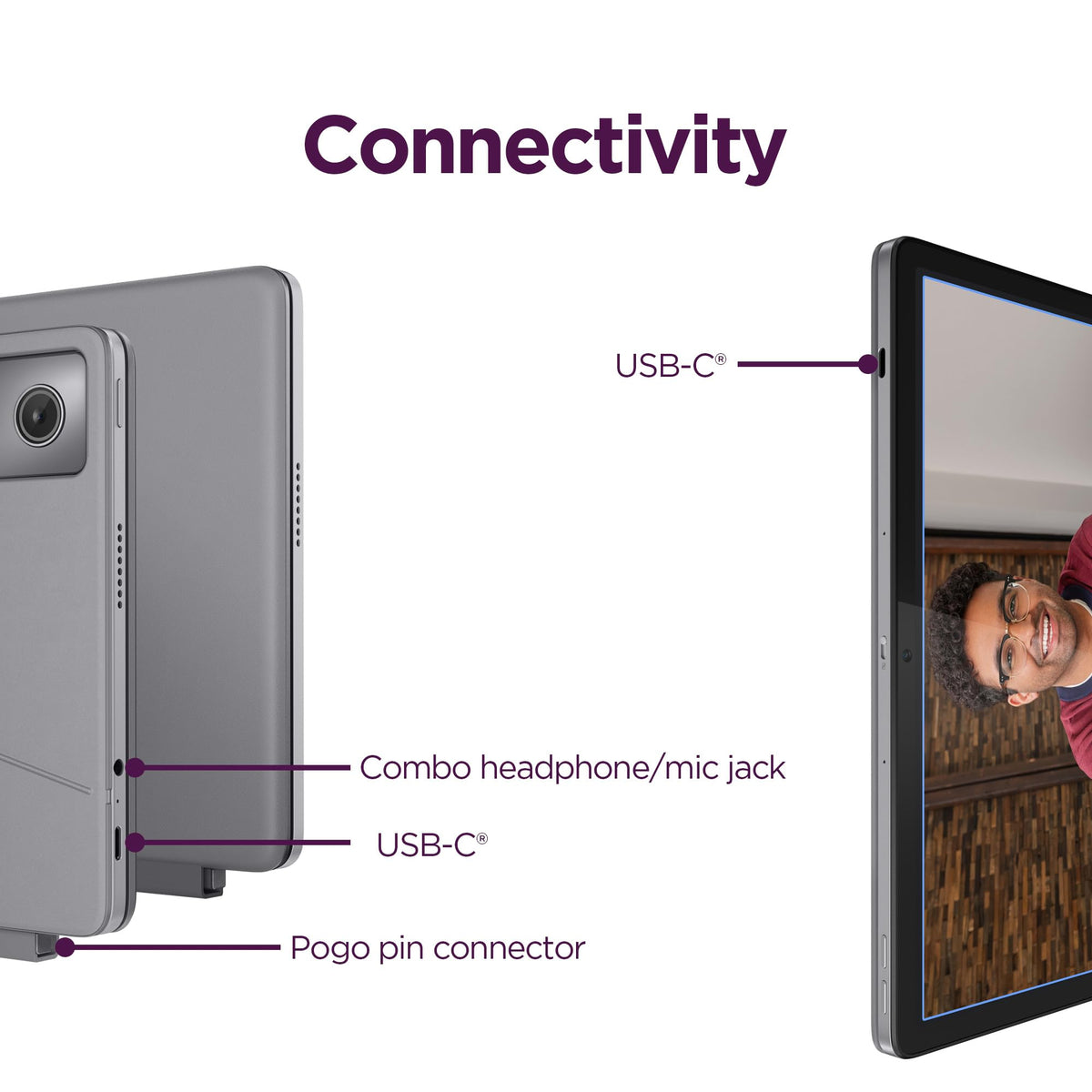 Convertible Laptop ChromeOS 10.95" WUXGA IPS Touch Display 4GB Memory 64GB Storage Luna Grey R27815