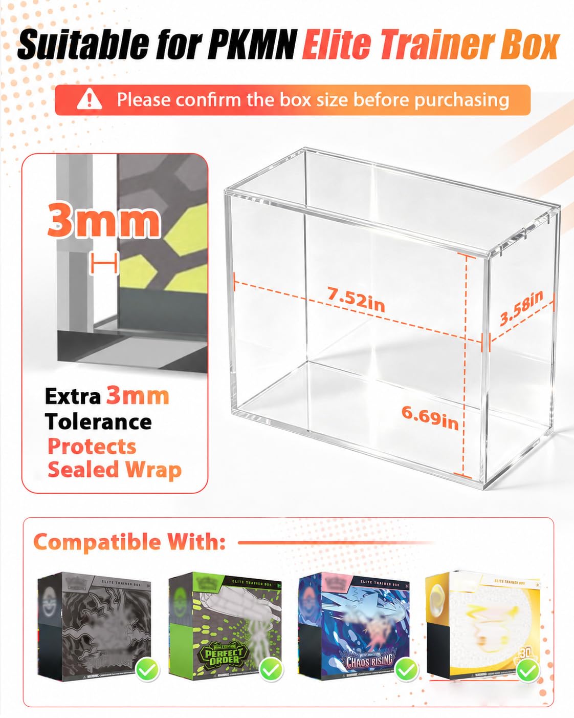 Acrylic ETB Protector Case 3 Pack S4888