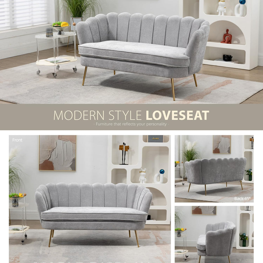 Light Gray Small Loveseat Sofa K83438
