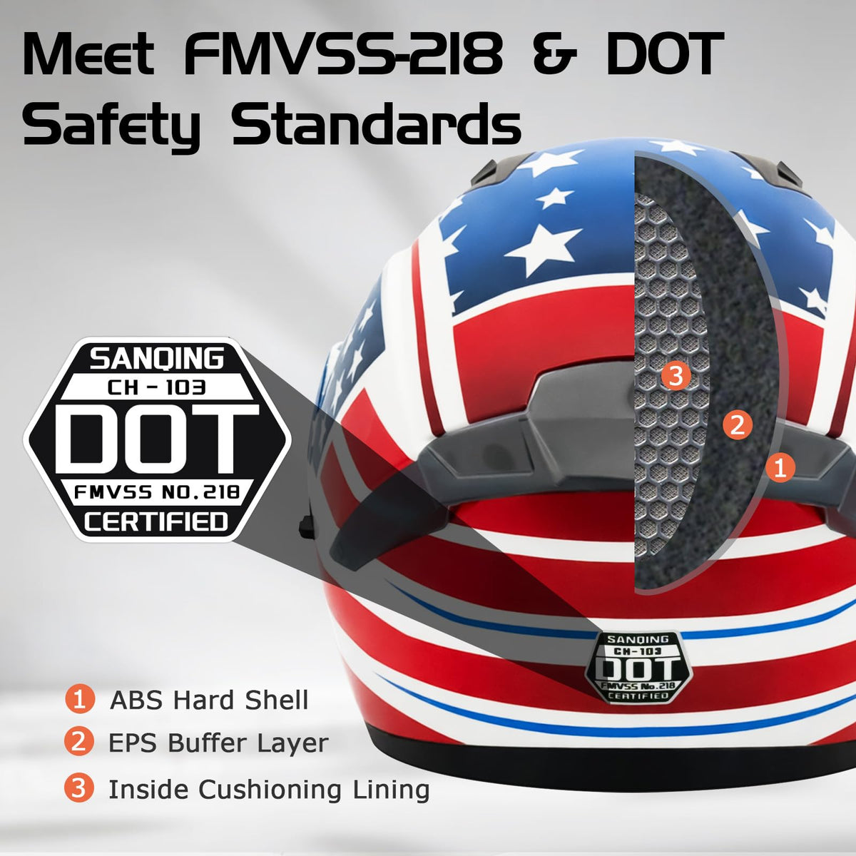 DOT Approved Dual Visor Full Face Motorcycle Helmet X1355