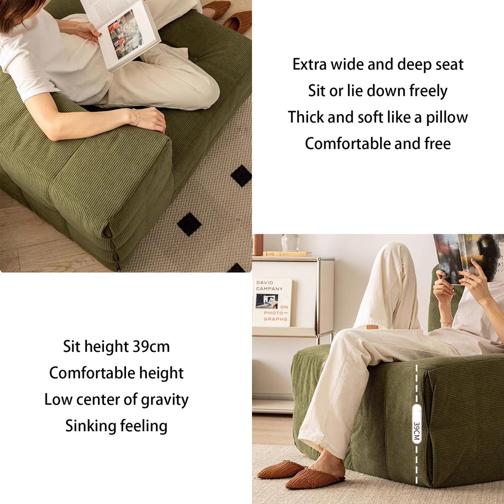 Yellow Corduroy Bean Bag Chair S23037