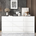 White 9 Drawer Wood Dresser R729