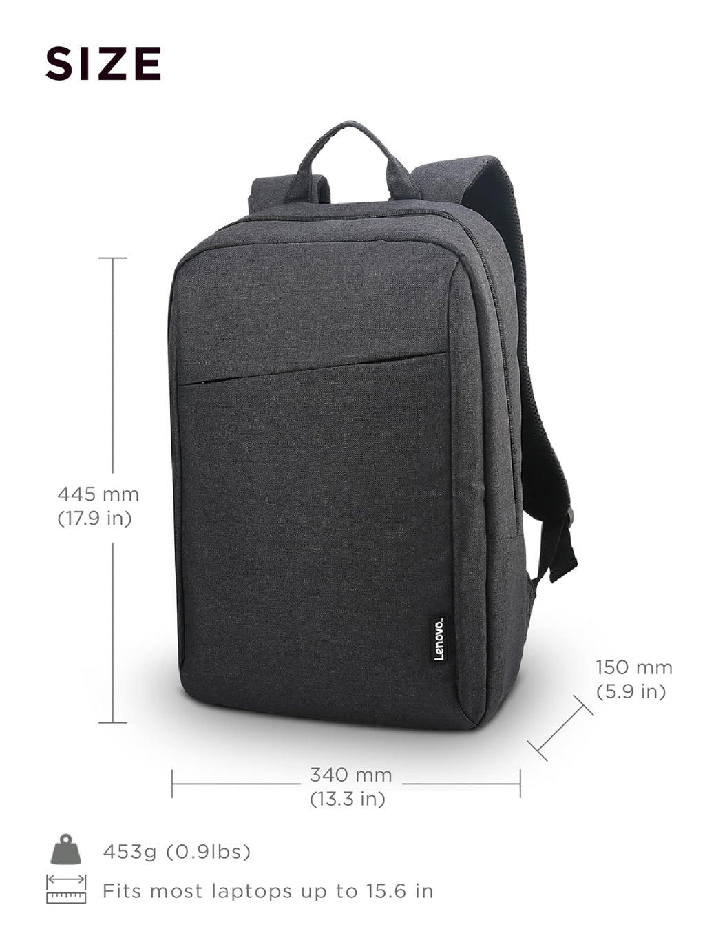 Black 15.6-Inch Laptop Backpack W730