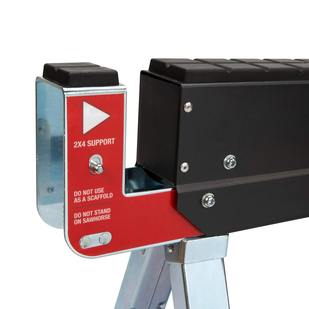Adjustable Height Folding Steel Sawhorses Set of Two W856064