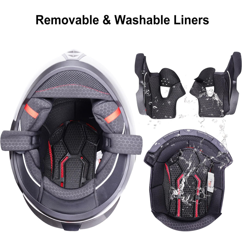 Dual Visor Full Face Motorcycle Helmet J525
