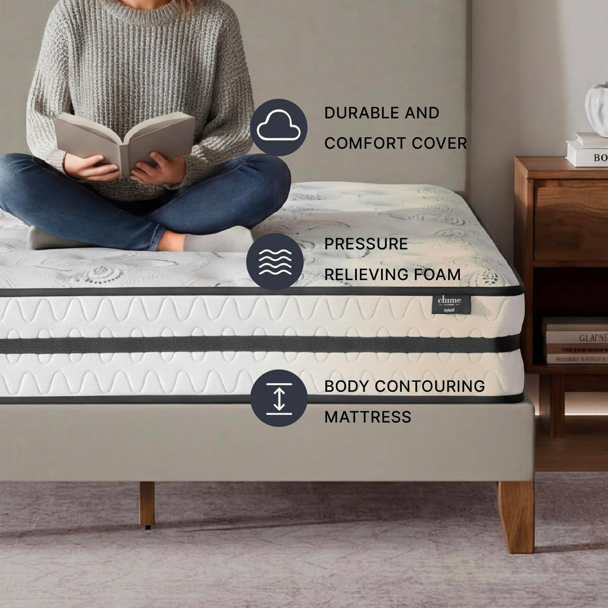 10 Inch Full Hybrid Mattress D319774