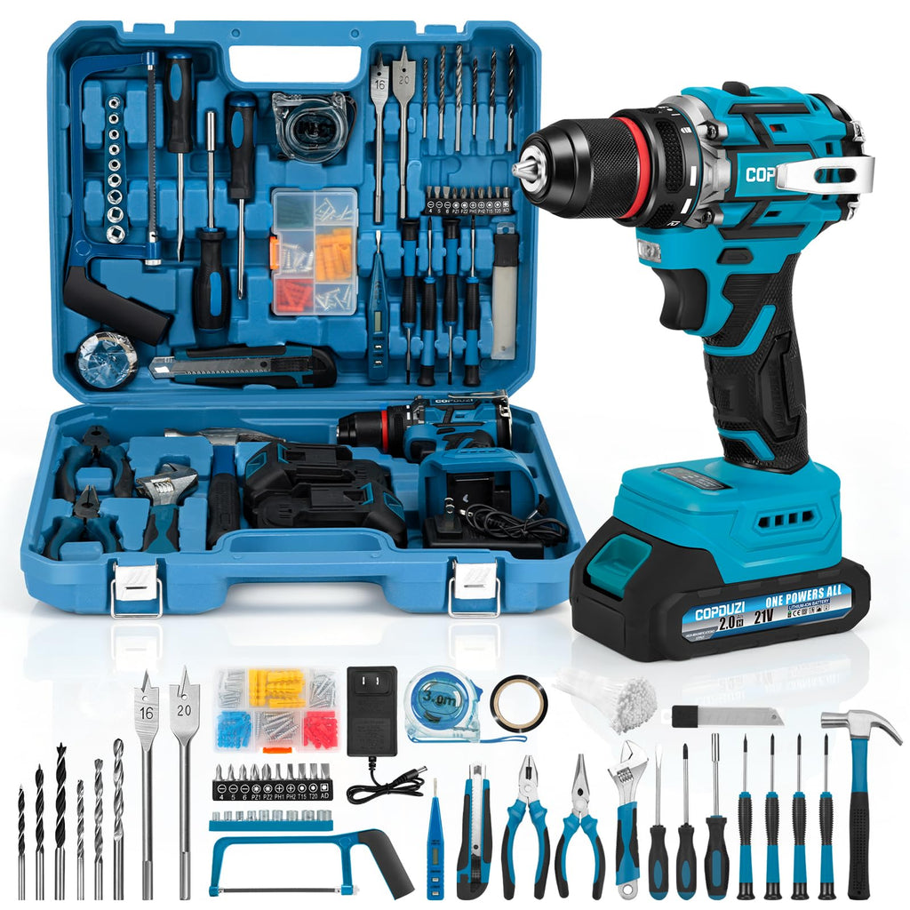 21V Cordless Brushless Drill Driver Combo Kit with 2x2.0Ah Battery L257486