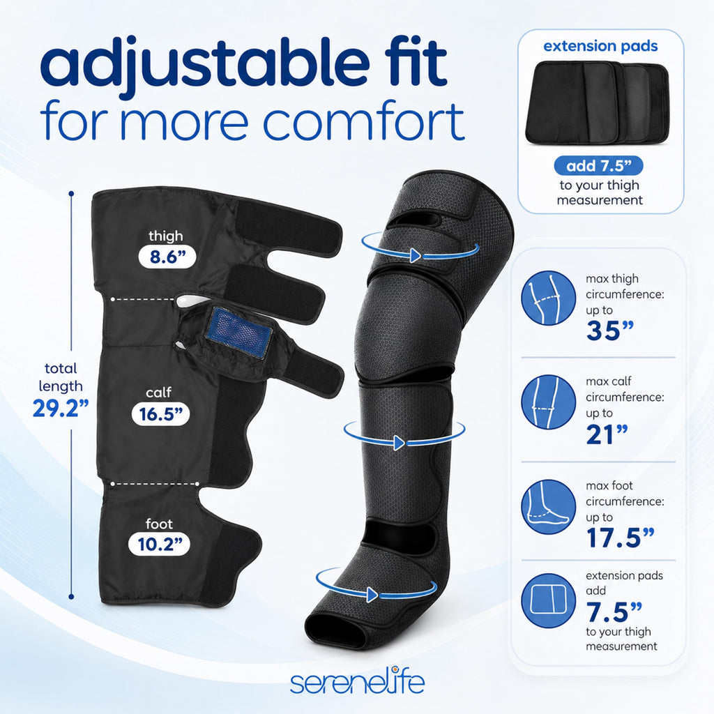 Air Compression Leg Massager with Heat and Compression I122795