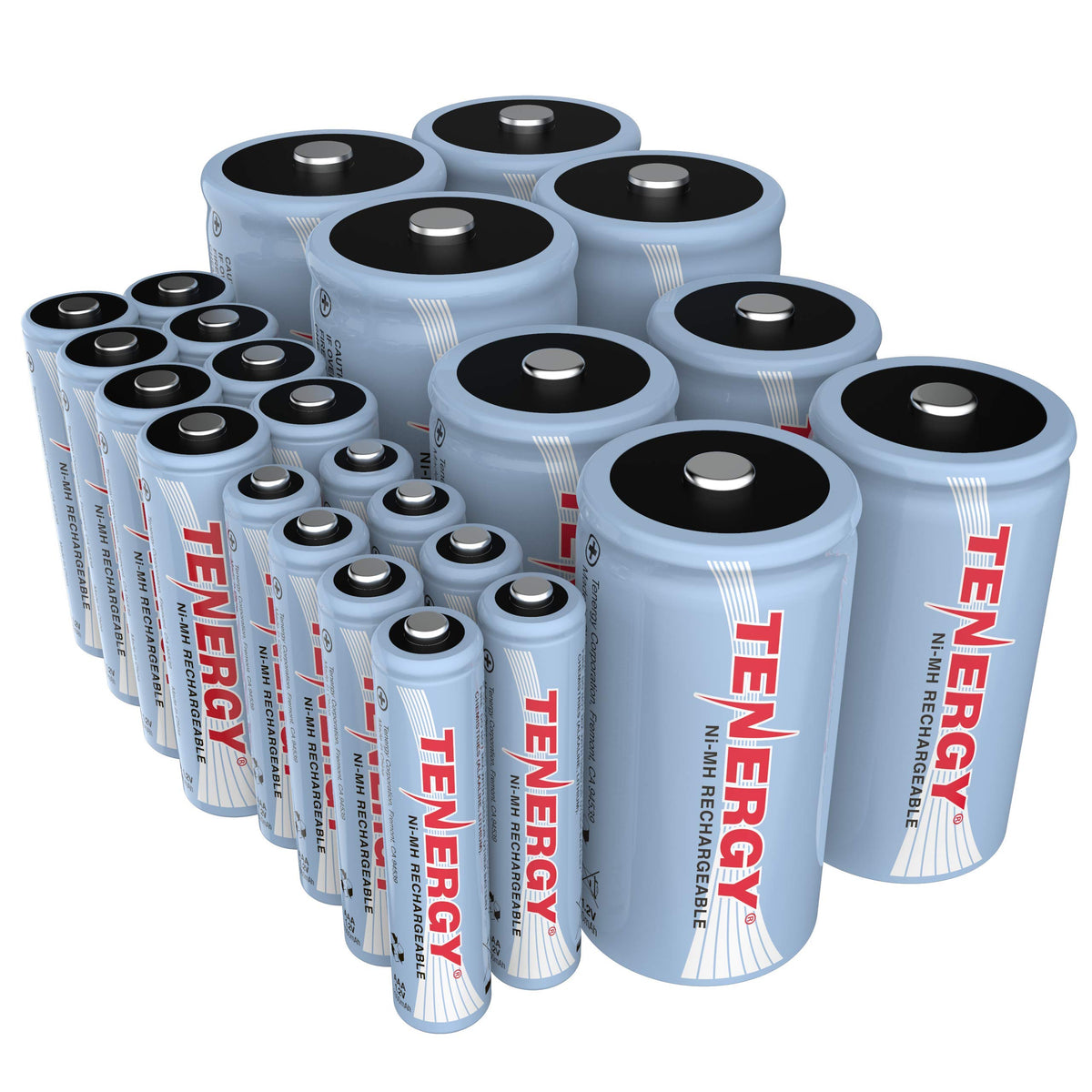 1.2V Rechargeable NiMH AA AAA C and D Battery Combo X441498