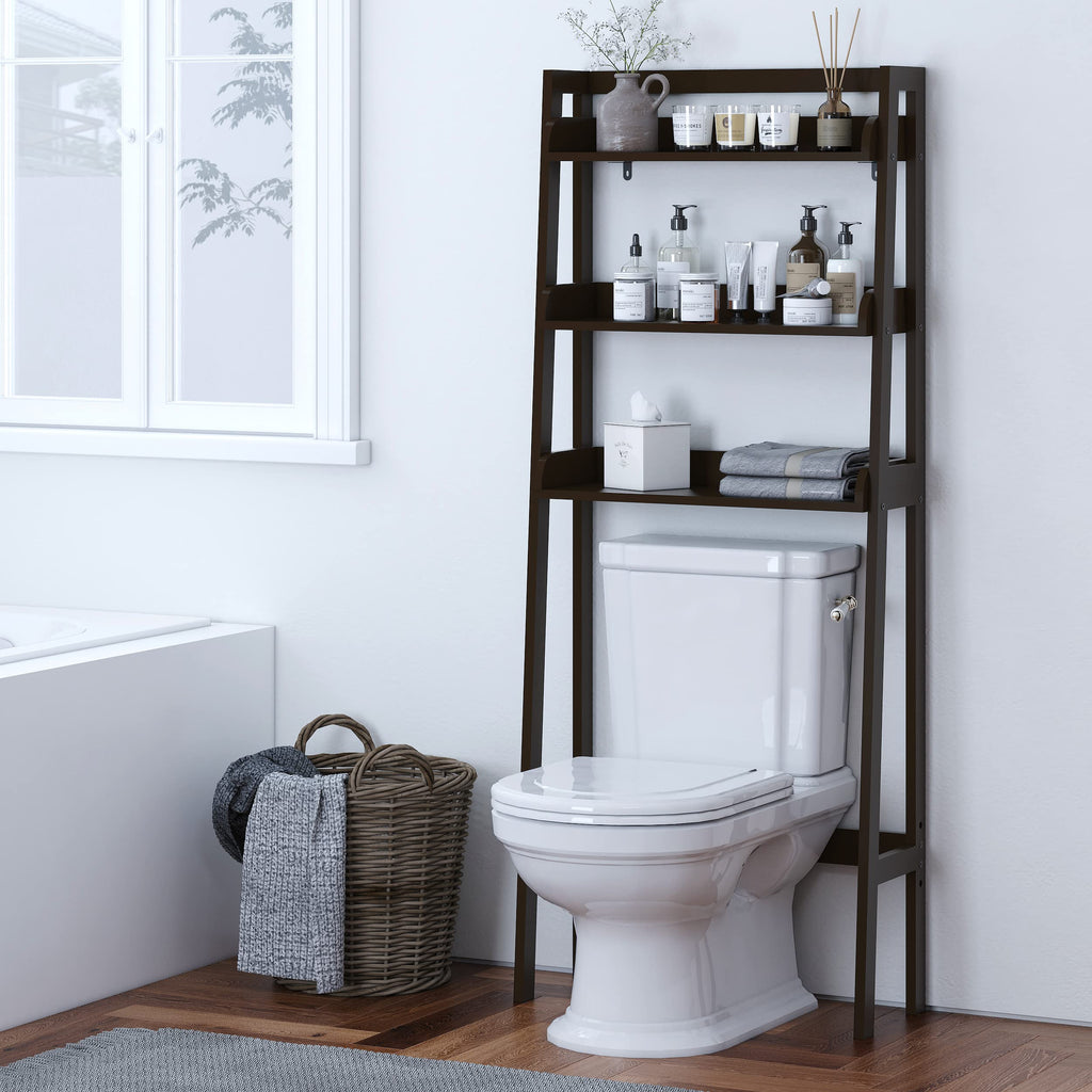 3-Tier Espresso Wood Bathroom Organizer P481