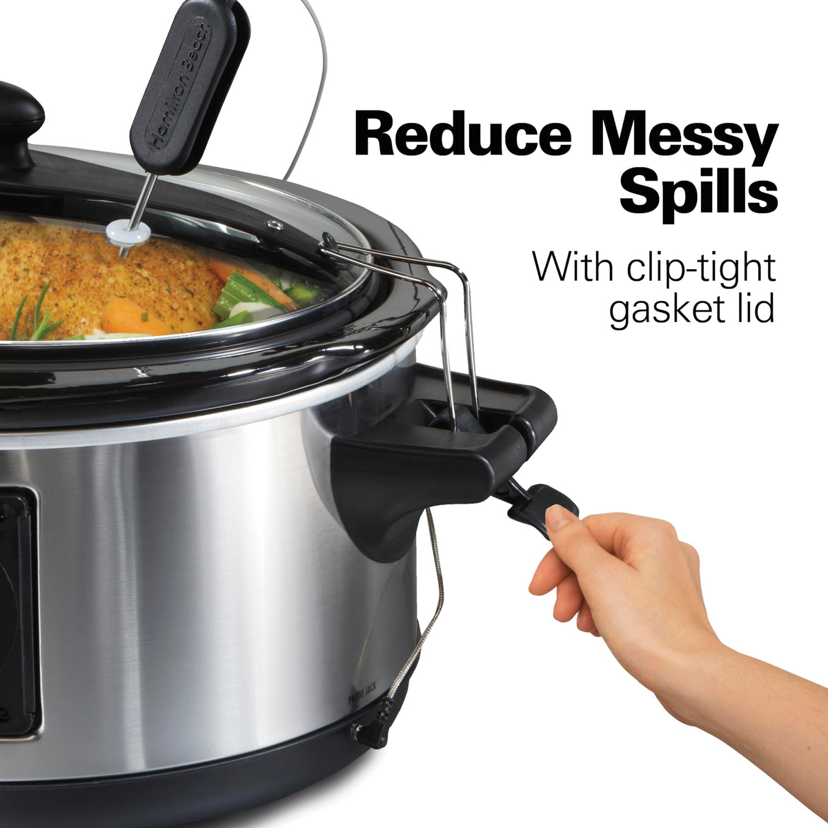 Portable 6 Quart Programmable Slow Cooker E7437