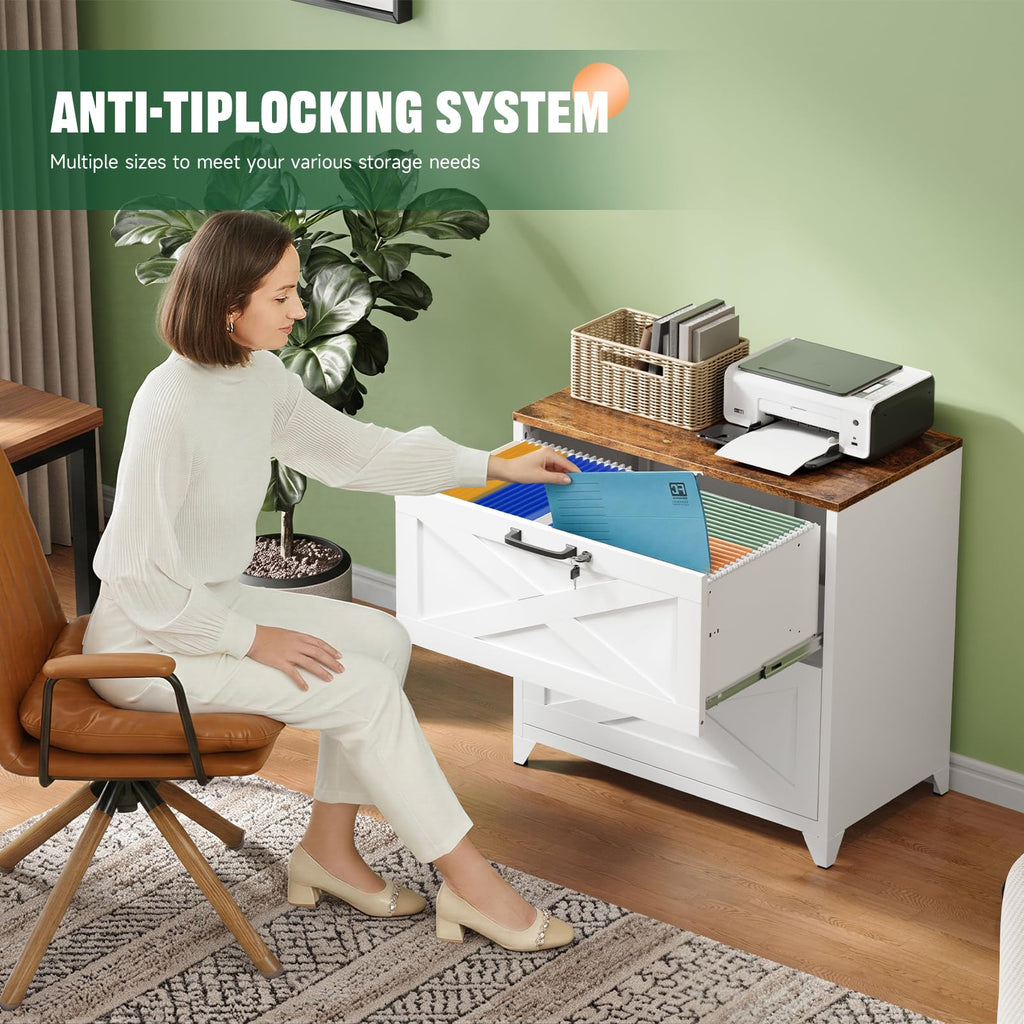 2 Drawer Metal File Cabinet with Lock K6640