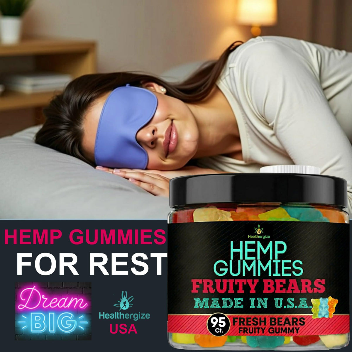 Hemp Gummies for Sleep, Calm & Daily Focus Z29236