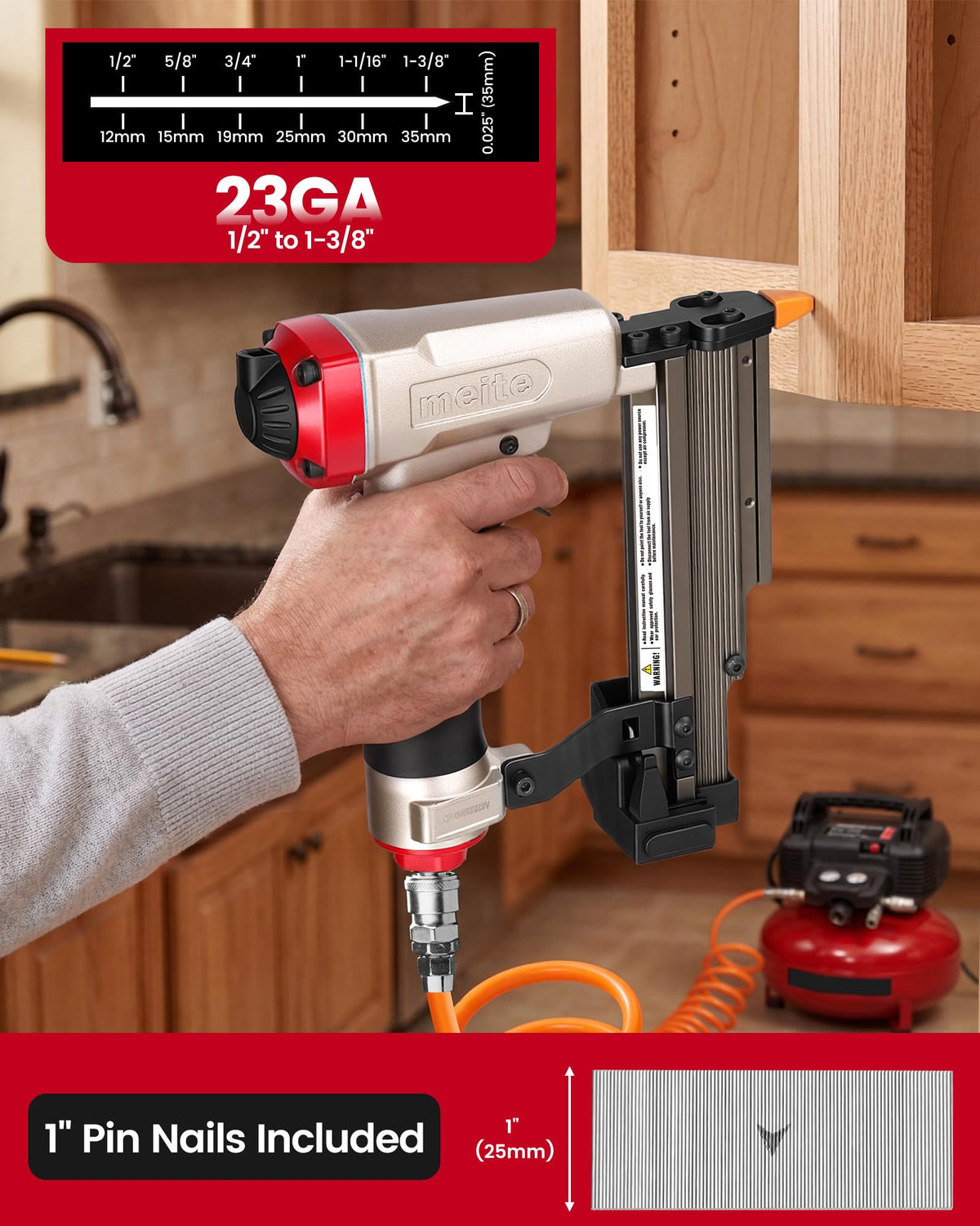 23 Gauge Pneumatic Pin Nailer H722089