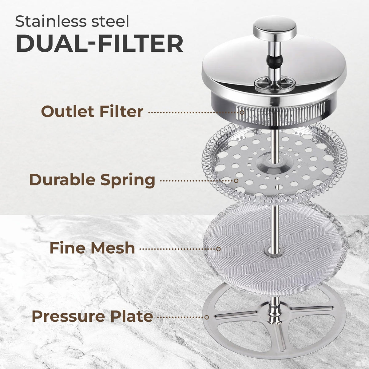 Glass French Press Coffee Maker 27oz V92464