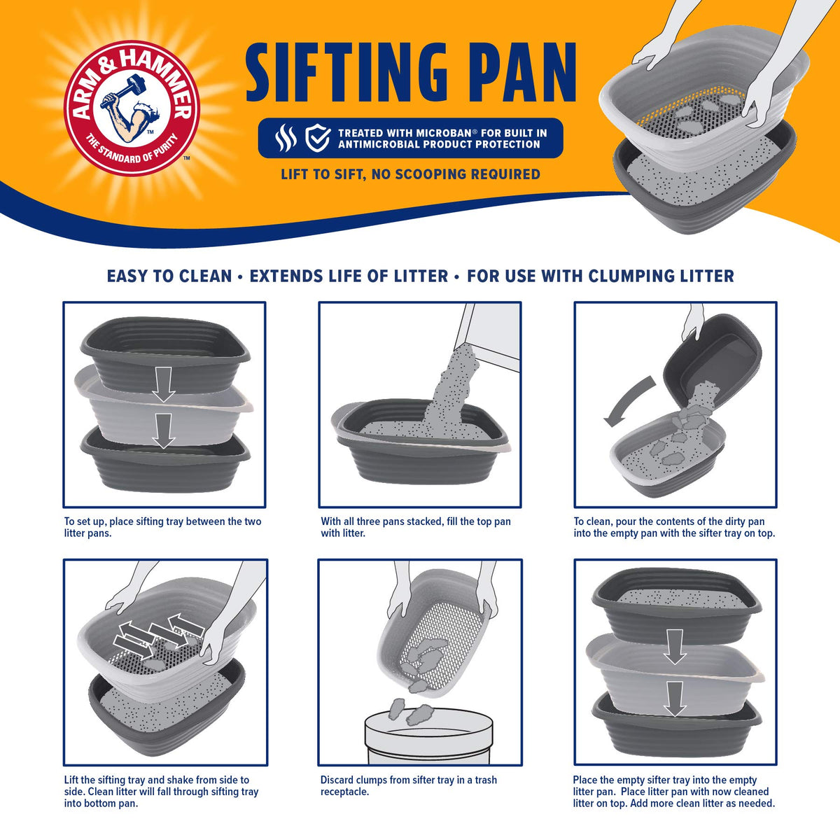 Large Sifting Cat Litter Box C793