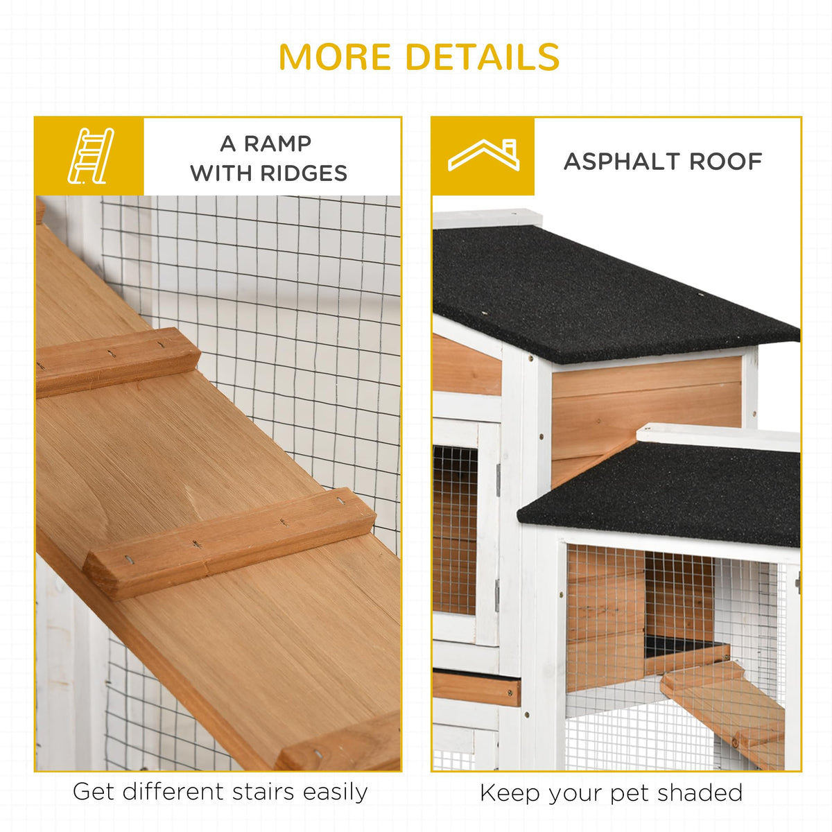 62" Rabbit Hutch with Wheels R5922