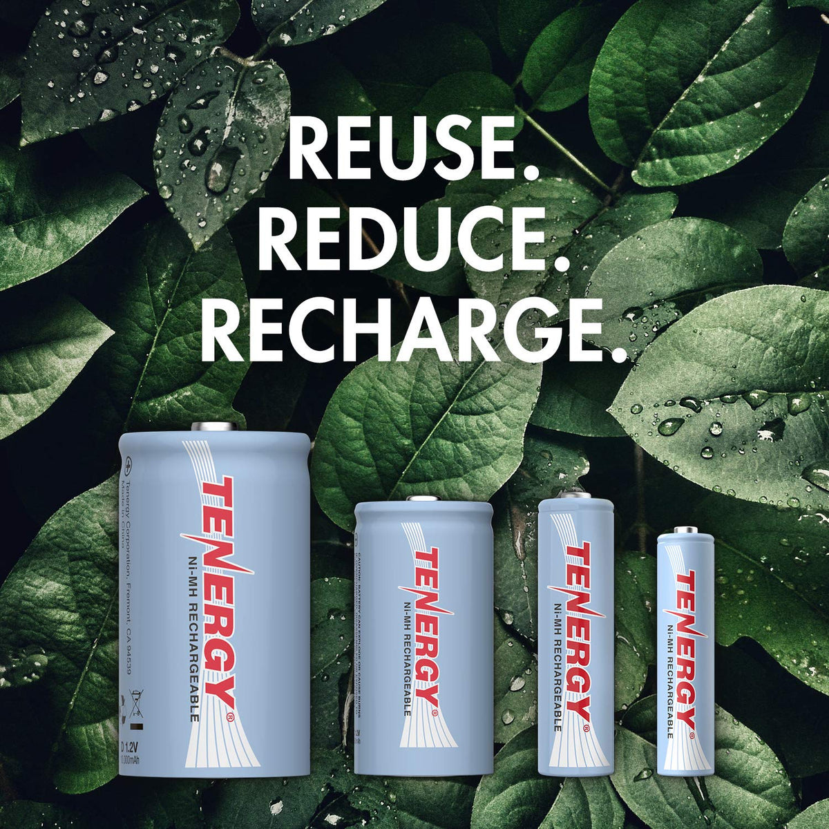 1.2V Rechargeable NiMH AA AAA C and D Battery Combo X441498
