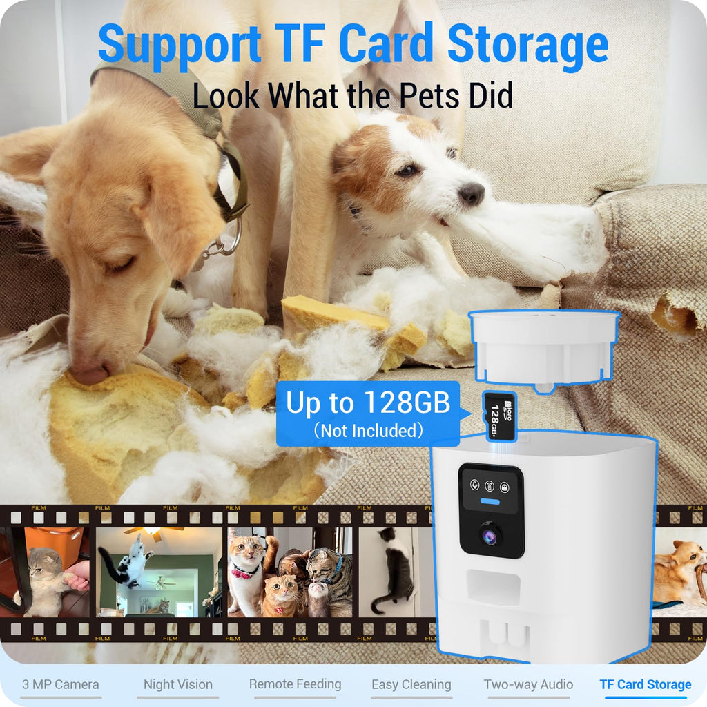 Automatic Cat Feeder with 2K Camera 5G WiFi 7L N691