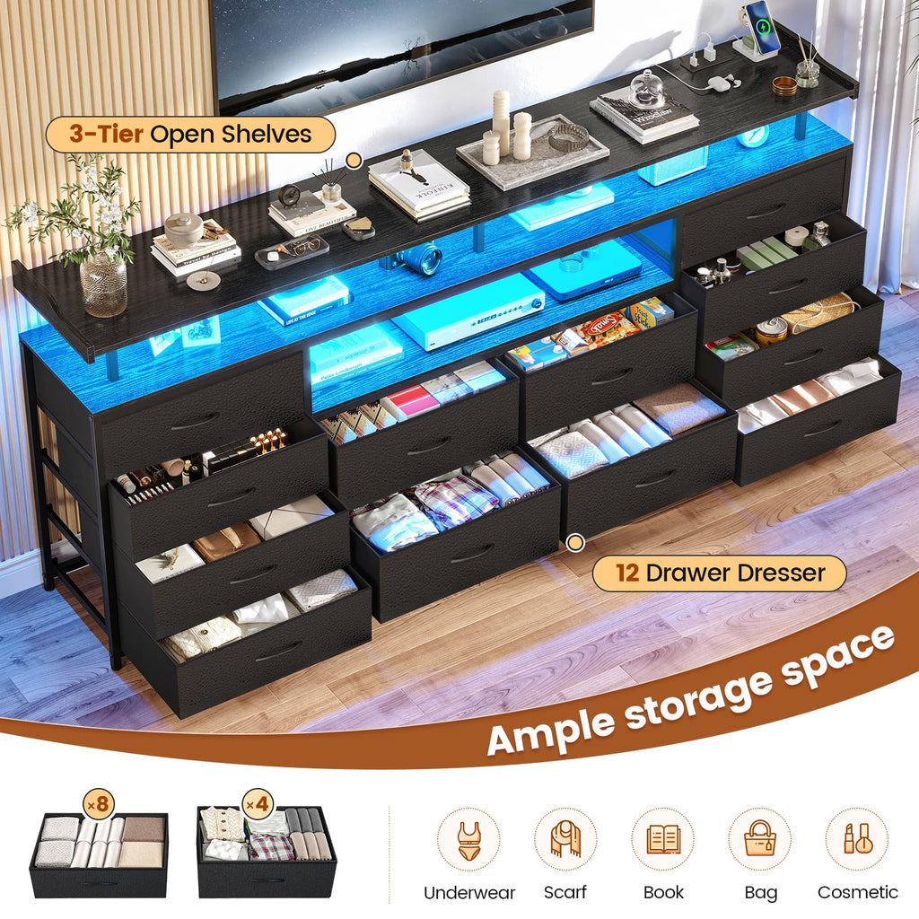 12 Drawers TV Stand Dresser O69476