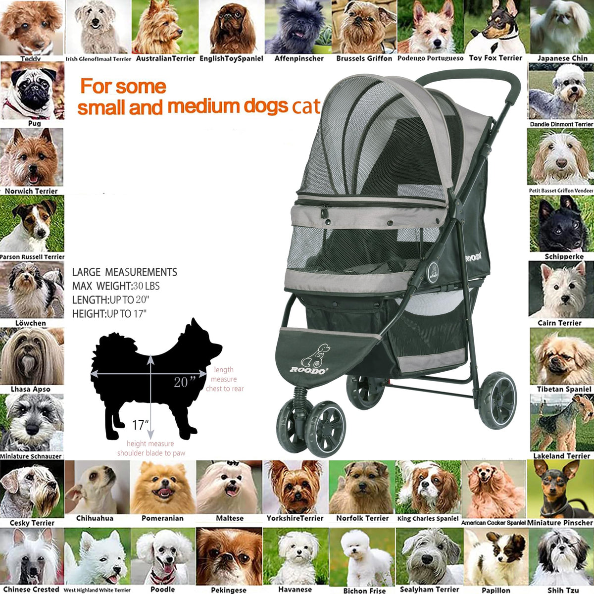 3 Wheel Pet Stroller G85539