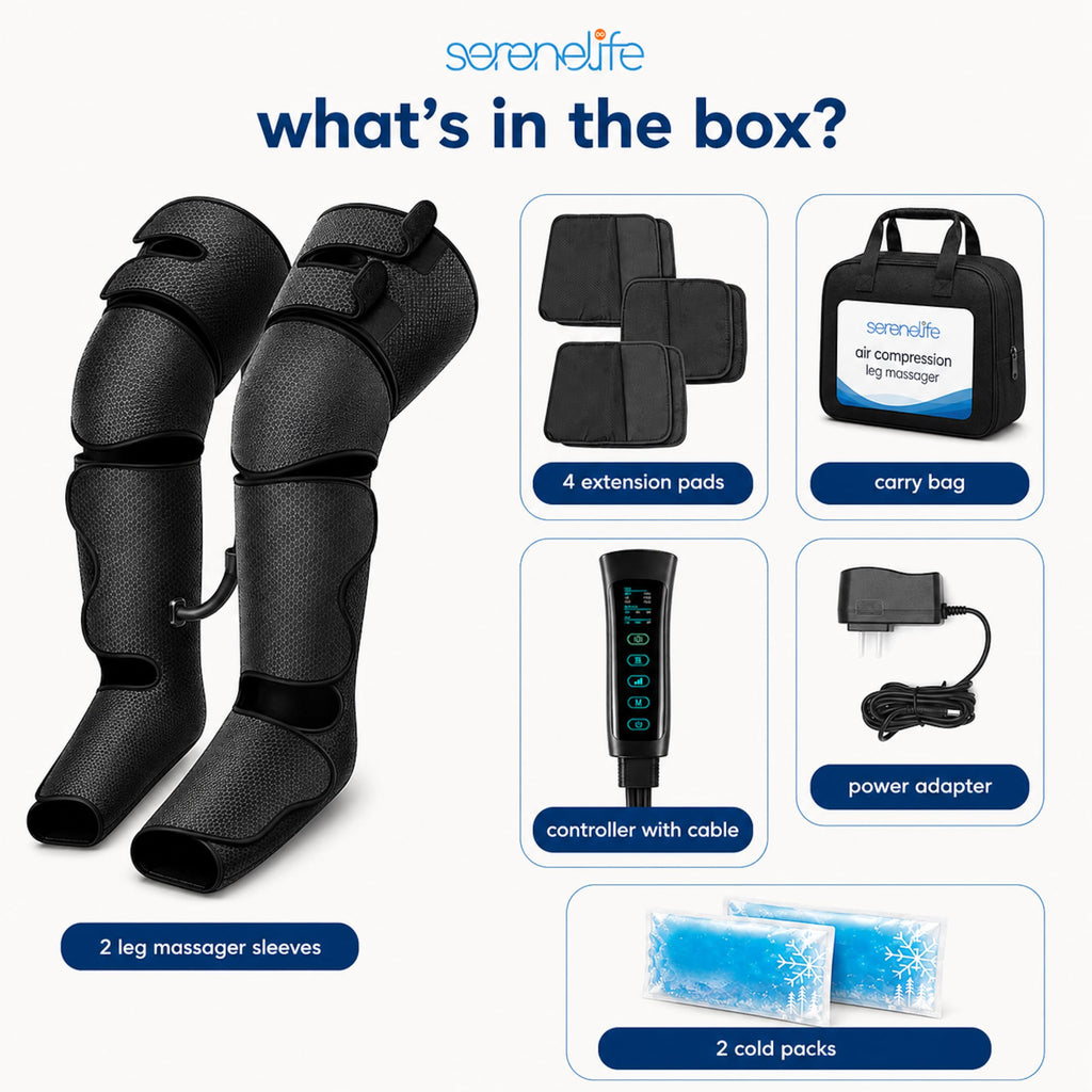 Air Compression Leg Massager with Heat and Compression I122795